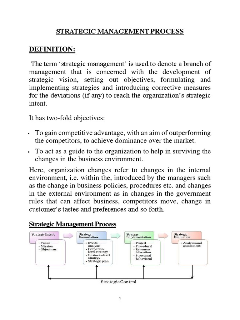 Strategic Management Process | PDF | Strategic Management | Strategic
