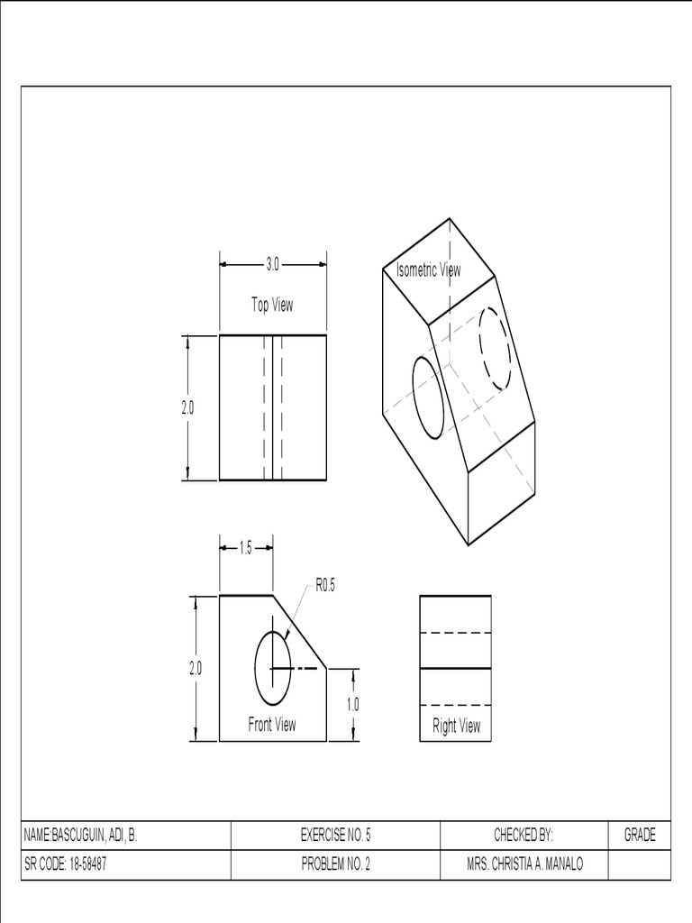 Technical Drawing Exercise 5 | PDF