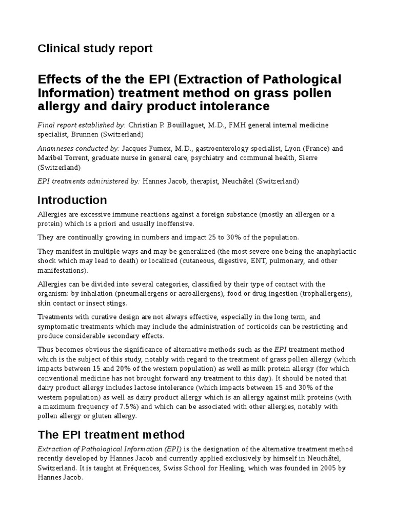 Effects of The The EPI (Extraction of Pathological Information ...