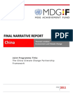 China: Final Narrative Report