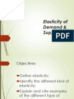 Elasticity of Demand & Supply