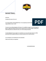 Basketball Solicitation Letter Sample