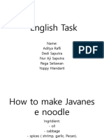 English Task: Name: Aditya Rafli Dedi Saputra Nur Aji Saputra Rega Setiawan Yoppy Hiendarti