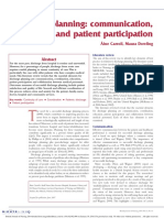 Discharge Planning: Communication, Education and Patient Participation