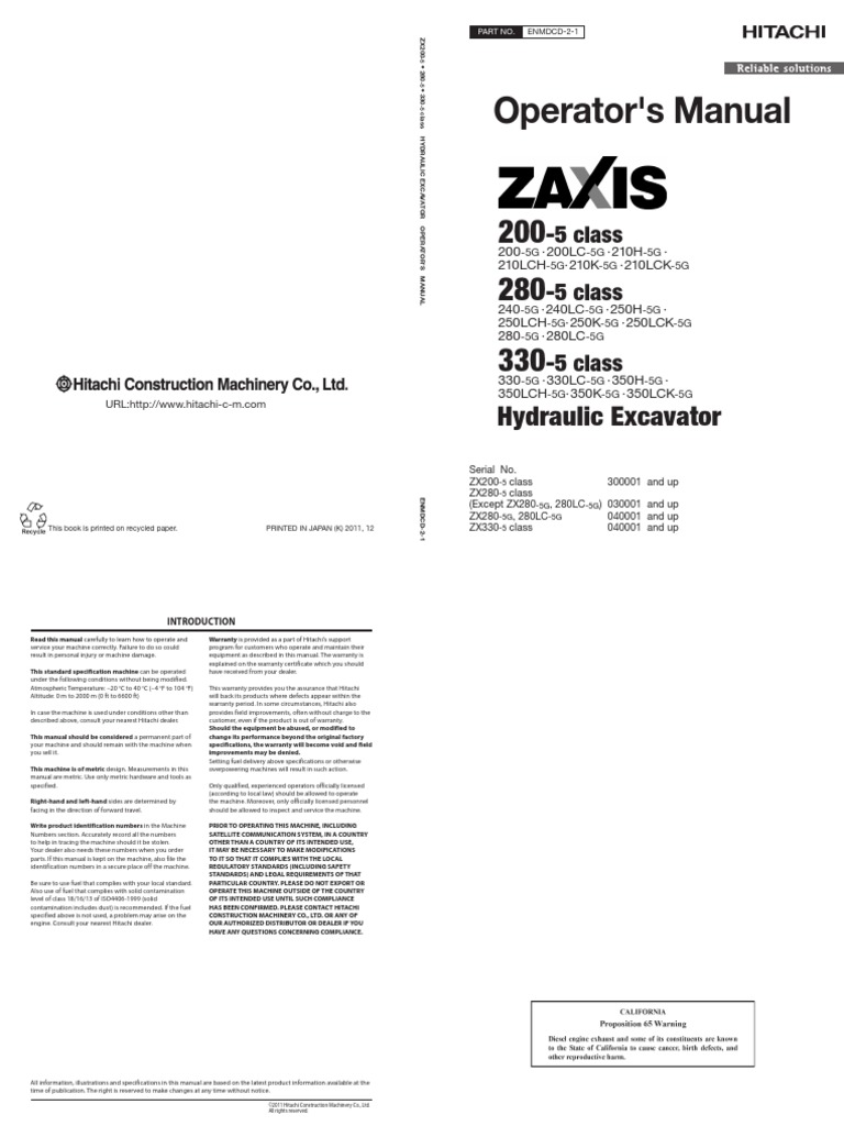 Omm ZX 200 - 330-5G | PDF | Air Conditioning | Mechanical Engineering