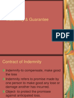 Indemnity & Guarantee