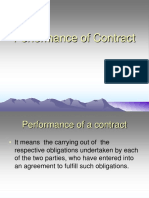 Performance - Contract - Law