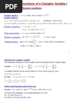 Chapter 6 Functions of A Complex Variable I: October 3 Cauchy-Riemann Conditions 6.1 Complex Algebra