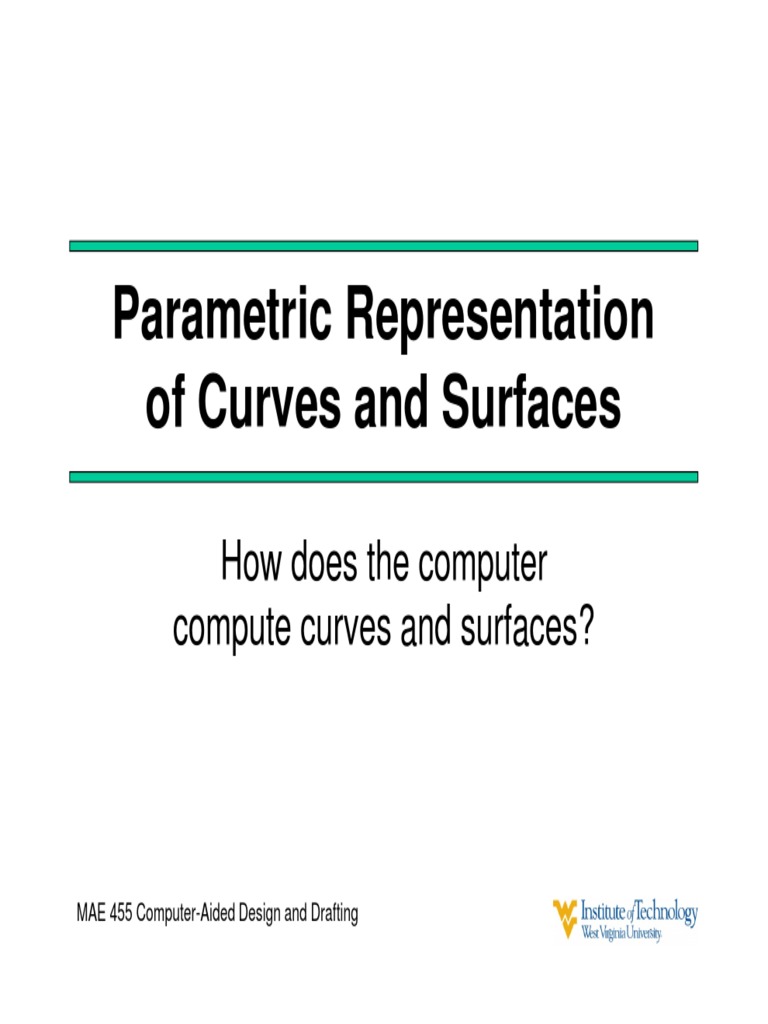 Lecture 17 Parametric Curves and Surfaces | PDF | Geometric Objects ...