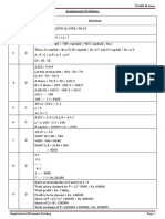 Profit and Loss - Assignment - Solutions