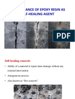 Performance of Epoxy Resin As Self-Healing Agent