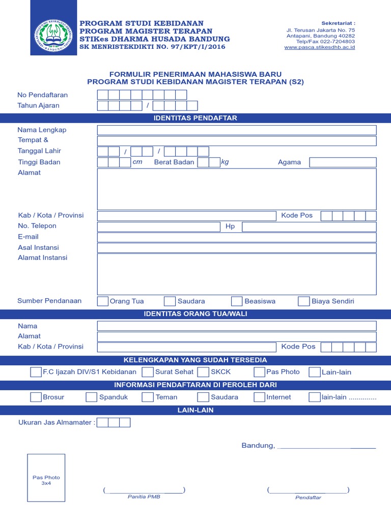 Form S2 Kebidanan | PDF