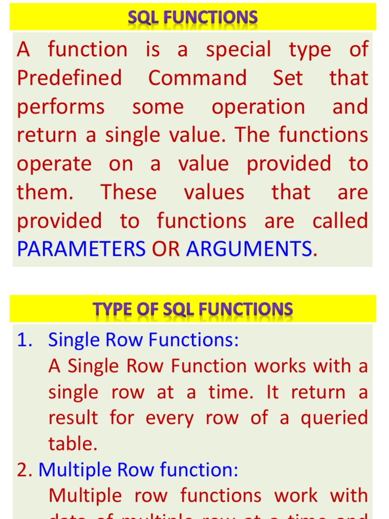 SQL Functions | PDF | Table (Database) | String (Computer Science)