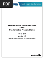 Manitoba Shared Health Transformation Project Charter