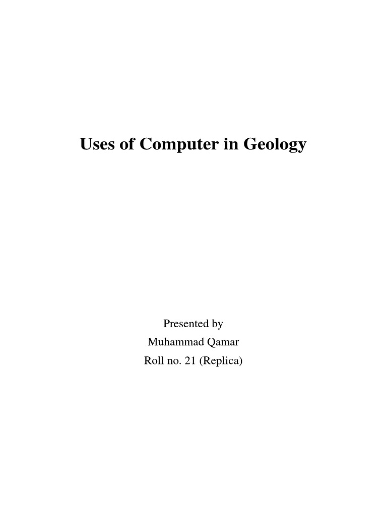 Computer Applications in Geology | PDF | Geology | Computing