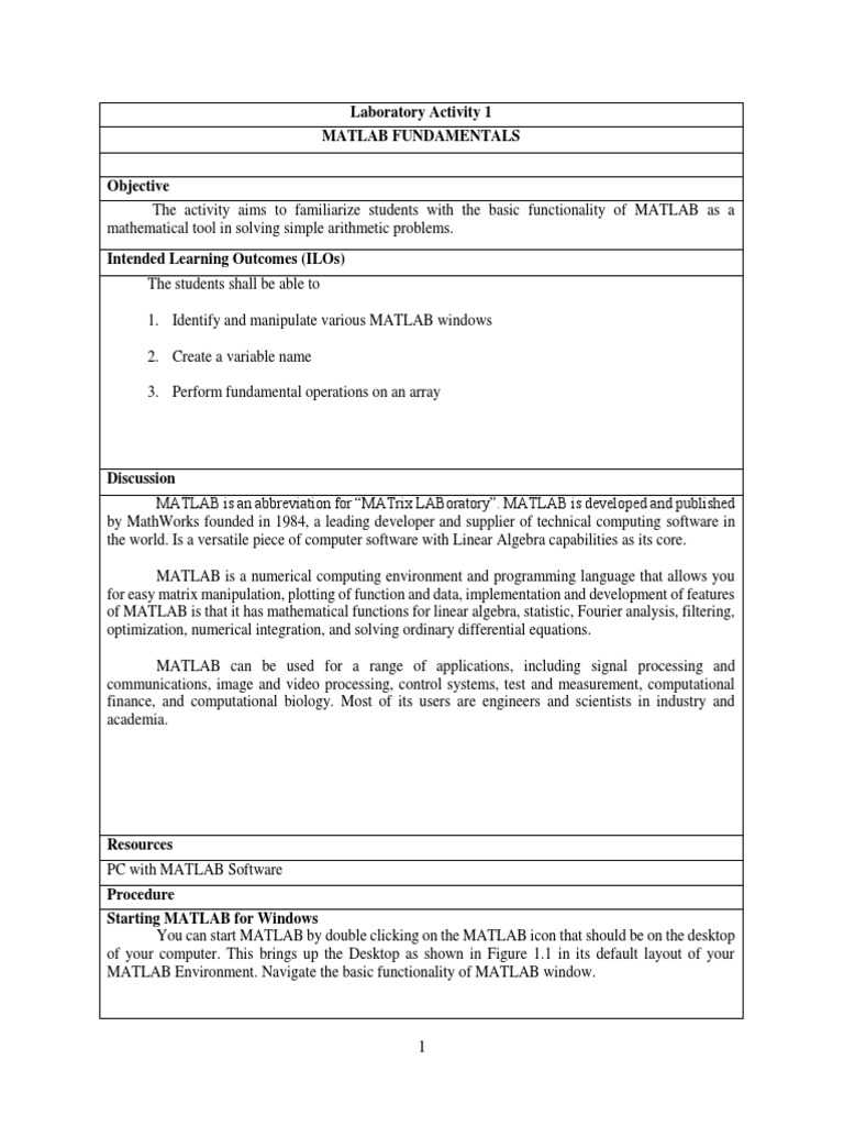 MATLAB Project PDF | PDF | Matrix (Mathematics) | Matlab