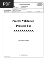 Template For Process Validation Protocol | PDF | Verification And ...