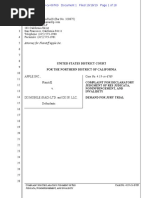 Apple  Files Complaint with the Court to Stop a company for Declaratory Judgement of Non-Infringement
