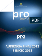 Pro-Bolivia Rendición Pública de Cuentas 2012