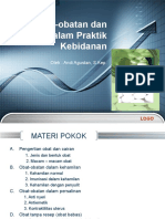 PERTEMUAN I - KDK II - Obat-Obatan Dan Cairan Yang Digunakan Dalam Praktik Kebidanan