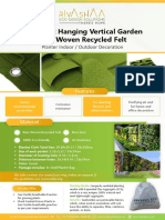 18 Pocket Hanging Vertical Garden Non-Woven Recycled Felt: Planter Indoor / Outdoor Decoration