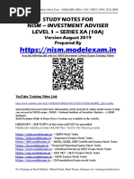 Nism Investment Adviser Level1 Study Notes PDF