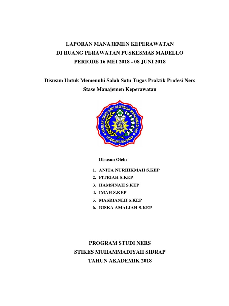 Laporan Manajemen Keperawatan Pdf