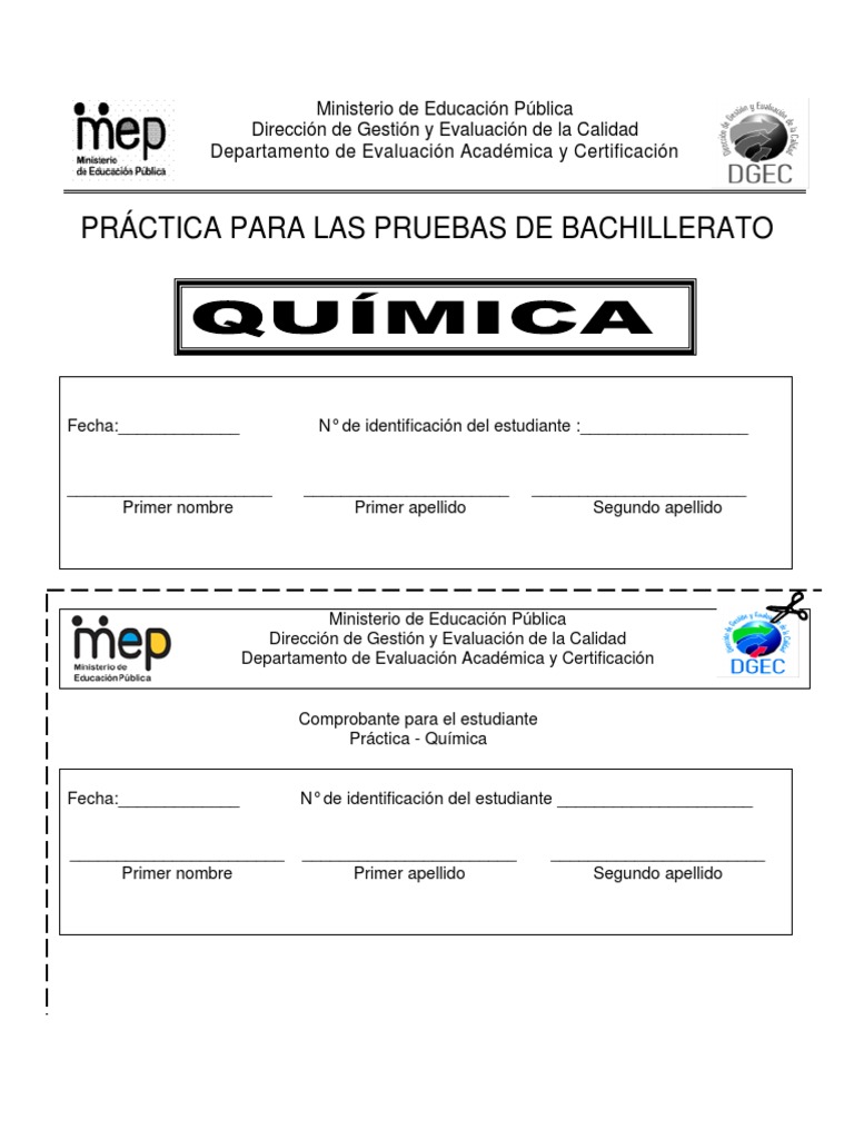 Práctica Química para Bachillerato | PDF | Enlace químico | Alqueno, image size:768x1024