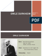 Emile Durkheim: Group 3 - 3bac
