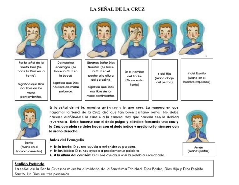 Significado y Cómo Hacer la Señal de la Cruz | PDF