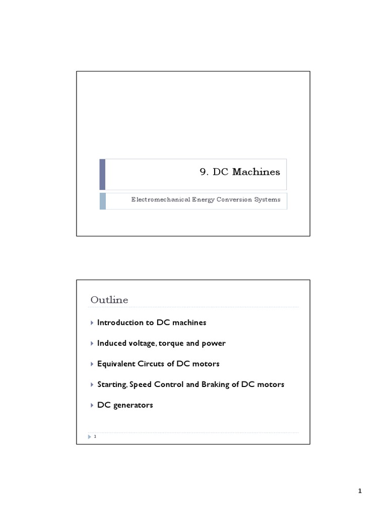 Overview of DC Machines and Generators | PDF | Electric Motor ...