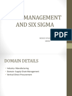 Lean Management and Six Sigma: Bosco Sylvester 18046