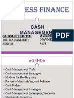 Business Finance-Cash Management