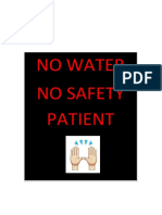 No Water No Safety Patient