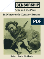 Robert Justin Goldstein, Political Censorship of The Arts and The Press in Nineteenth Century Europe