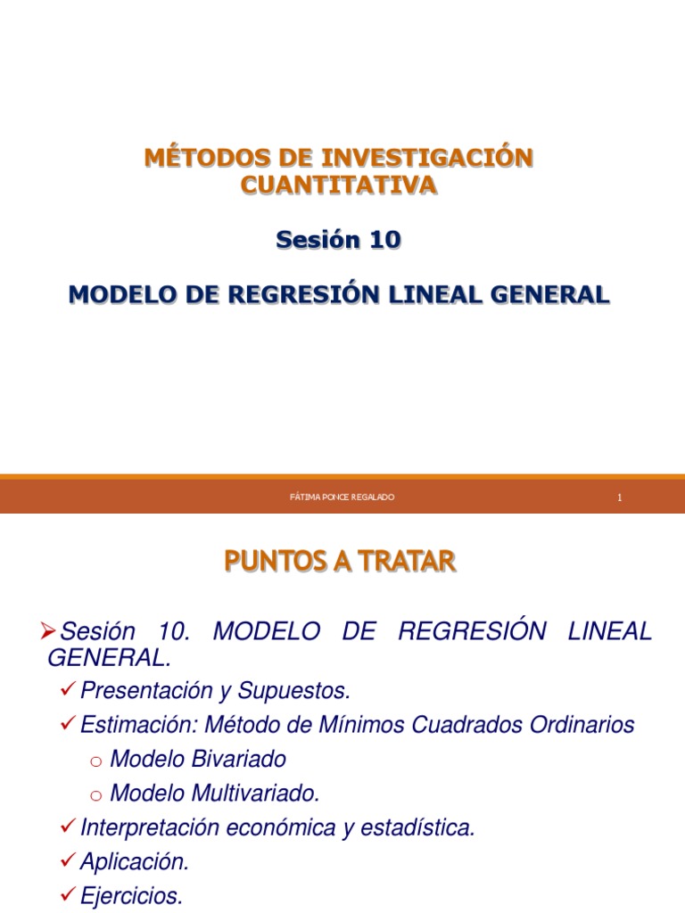 Regresión Lineal | PDF | Regresión lineal | Estimador