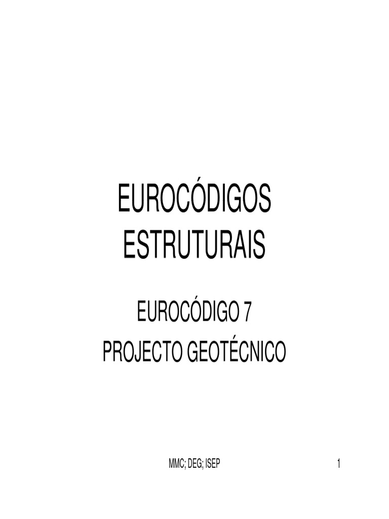 3.1 Eurocodigo 7 PDF Natureza Science
