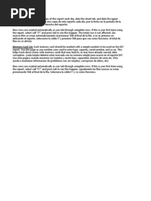 DIT Camera Report