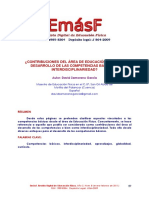 ¿Contribuciones Del Área de Educación Física Al Desarrollo de Las Competencias Básicas O Interdisciplinariedad?