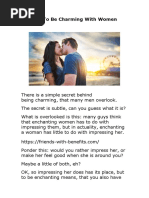 How to Be Charming With Women