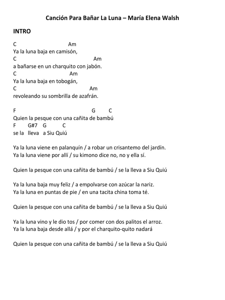 Cancion Para Banar La Luna Version Ukelele Soprano