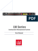 LW Series: Loudspeaker Management System User Manual