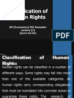 Classification of Human Rights: BS (Economics) - 5th Semester Lecture (2) Qurra-tul-Ain