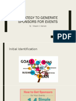 Strategy To Generate Sponsers For Events