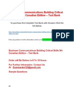 Business Communications Building Critical Skills 5th Canadian Edition - Test Bank