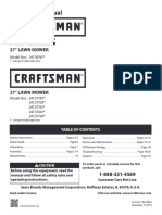 Craftsman Lawn Mower 37705 Owners Manual