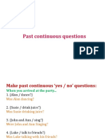 Grammar - Past Continuous Questions