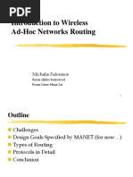 Introduction To Wireless Ad-Hoc Networks Routing: Michalis Faloutsos