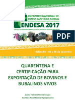 2 Quarentena e Certificação para Exportação de Bovinos e Bubalinos Vivos - Luana Das Chagas