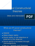 IR Social Constructivist Theories Focus on Ideas and Intersubjectivity